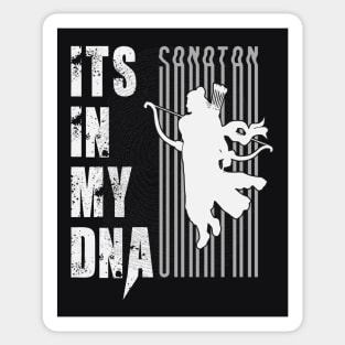 Its In My DNA - Hindu Sanatan White Art Sticker